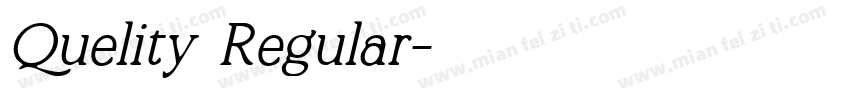 Quelity Regular字体转换